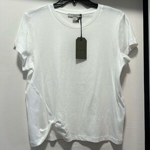 ALL SAINTS MELLON TWISTED HEM T-SHIRT Optic White size M